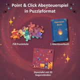 KOSMOS 684853 Puzzle przygodowe Den Tiefen Des Vulkans, 258 elementów, interaktywne puzzle przygodowe dla dzieci w wieku 8+, odkryj historię przygodową z każdym elementem układanki Puzzle Naty Shop