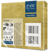 PAW - Serwetki 3-warstwowe (33 x 33 cm) I 20 sztuk I Idealne na Urodziny, Przyjęcia, Wesela, Komunie i Święta I Kolorowe Serwetki Papierowe - Specjalne Okazje, Ozdoby I Inspiracja Klasyczna (Złota)