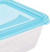 Zestaw 3 słoików do przechowywania żywności Kekeeper, 3 x 1,25 l, 20,5 x 15,5 x 6,5 cm, Fredo Fresh, przezroczysty niebieski Pudełka do przechowywania żywności Naty Shop