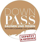 Badenia Trendline Komfortowa kołdra puchowa, ciepła zimowa kołdra puchowa zawierająca 90% puchu i 10% pierza klasy I, 135 x 200 cm, testowana w dół i posiada certyfikat Oeko-Tex, wyprodukowana zgodnie z niemiecką normą jakości. Kołdry i kołdry Naty Shop