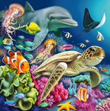 Puzzle dla dzieci Ravensburger - 12000859 Czarujący podwodny świat - 3X49 elementów puzzli dla dzieci od 5 roku życia Puzzle Naty Shop