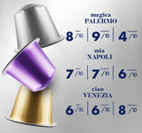 Zestaw Caffè Borbone Verkostung, 90 kapsułek aluminiowych: 30 Mia Napoli, 30 Ciao Venezia, 30 Magica Palermo, (3 x 30 Stück) – Kompatybilny z Kaffeemaschinen für den Hausgebrauch marki Nespresso®*