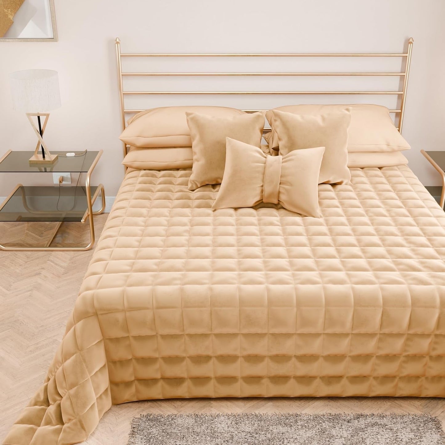 PETTI Artigiani Italiani - Kołdra na łóżko pojedyncze, kołdra dwustronna, kołdra wiosenna, granatowa, biała, 100% Made in Italy Kołdry i kołdry Naty Shop Gold 160 x 190 cm