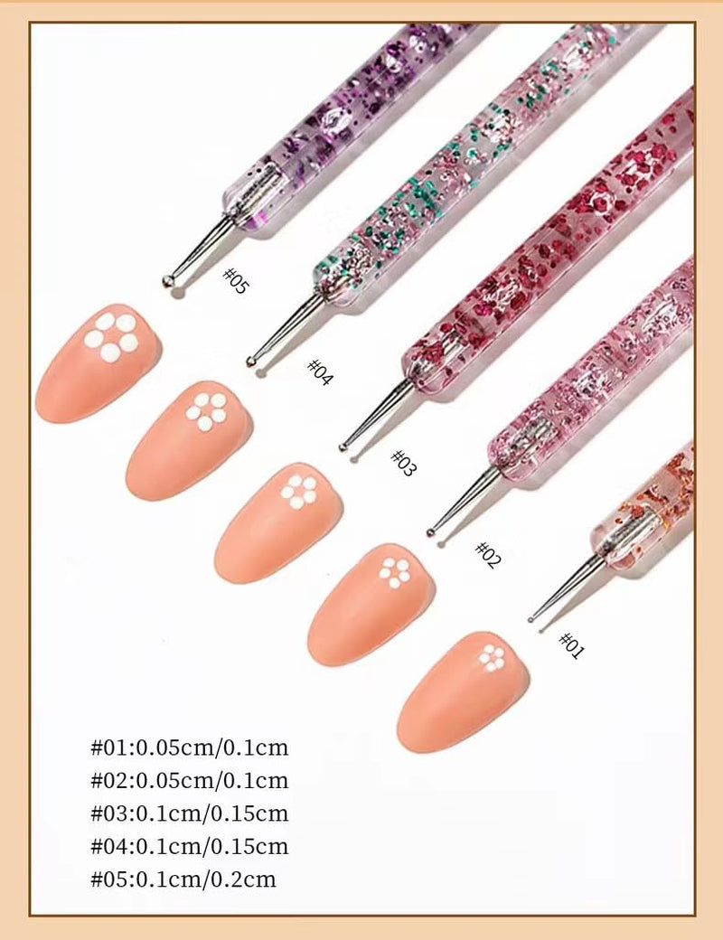 Zestaw pinsel do paznokci, 20 szt. Nageldesign Malerei Pinsel, Professionelle Nail Art Design Pinsel, Pinsel do paznokci Fine Liner, różowy