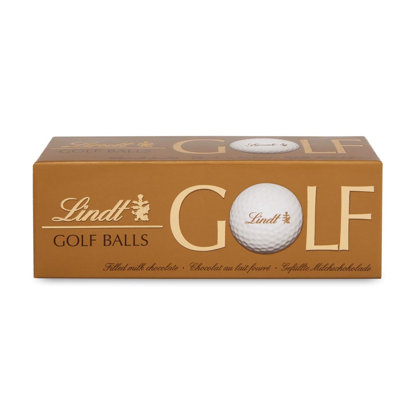 Lindt Schokolade - Piłki golfowe | 110 G| Drei Golfbälle Aus Lindt Vollmilch-Schokolade Mit Nougatcremefüllung Und Waffelstückchen | Pralinengeschenk | Prezent dla golfisty | Domyślny tytuł sklepu Schokoladengeschenk Naty