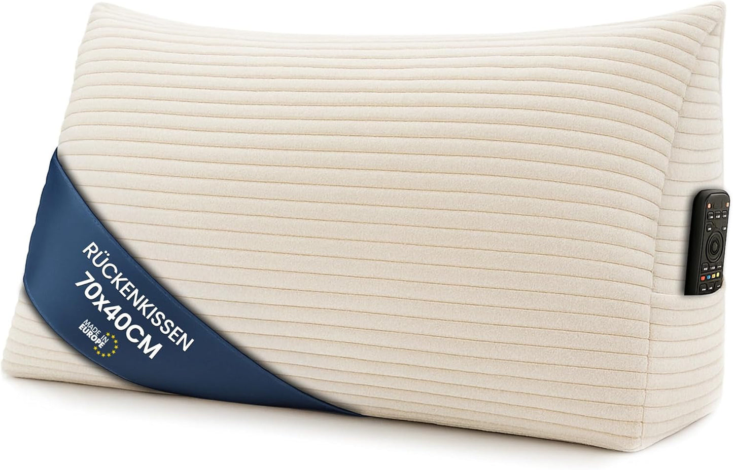 Poduszka z pierza, poduszka pod plecy, poduszka aksamitna, szerokość 70 cm - poduszka do czytania do łóżka, sofy i sofy, duża poduszka do sofy, poduszka ścienna, poduszka do sofy, poduszka do czytania, poduszka pod plecy, jasnoszara