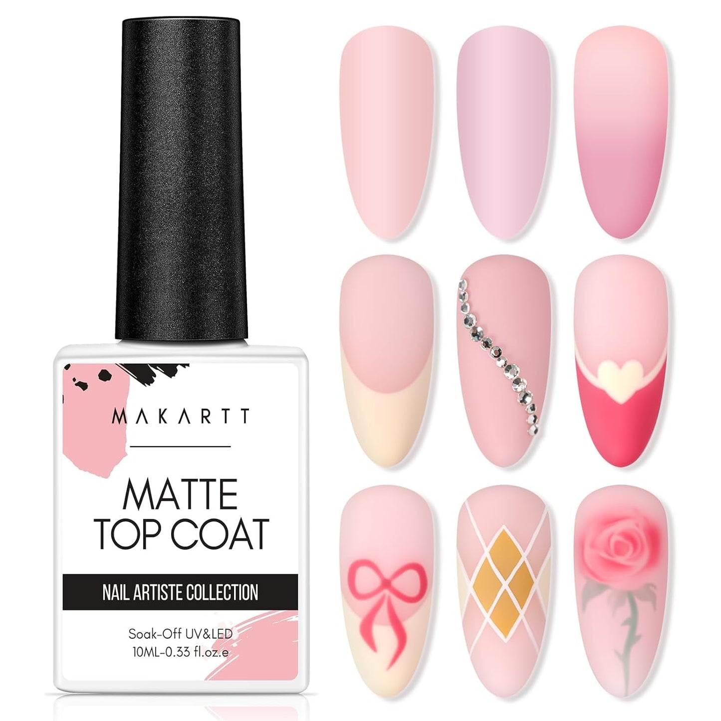Makartt 3D Nail Art Gel - Żel do klejenia kryształków górskich 15G do breloczków do paznokci, Wielofunkcyjny żel do rzeźbienia paznokci do samodzielnego projektowania paznokci, Rzeźba paznokci Modelowanie paznokci w domu (przezroczysty)