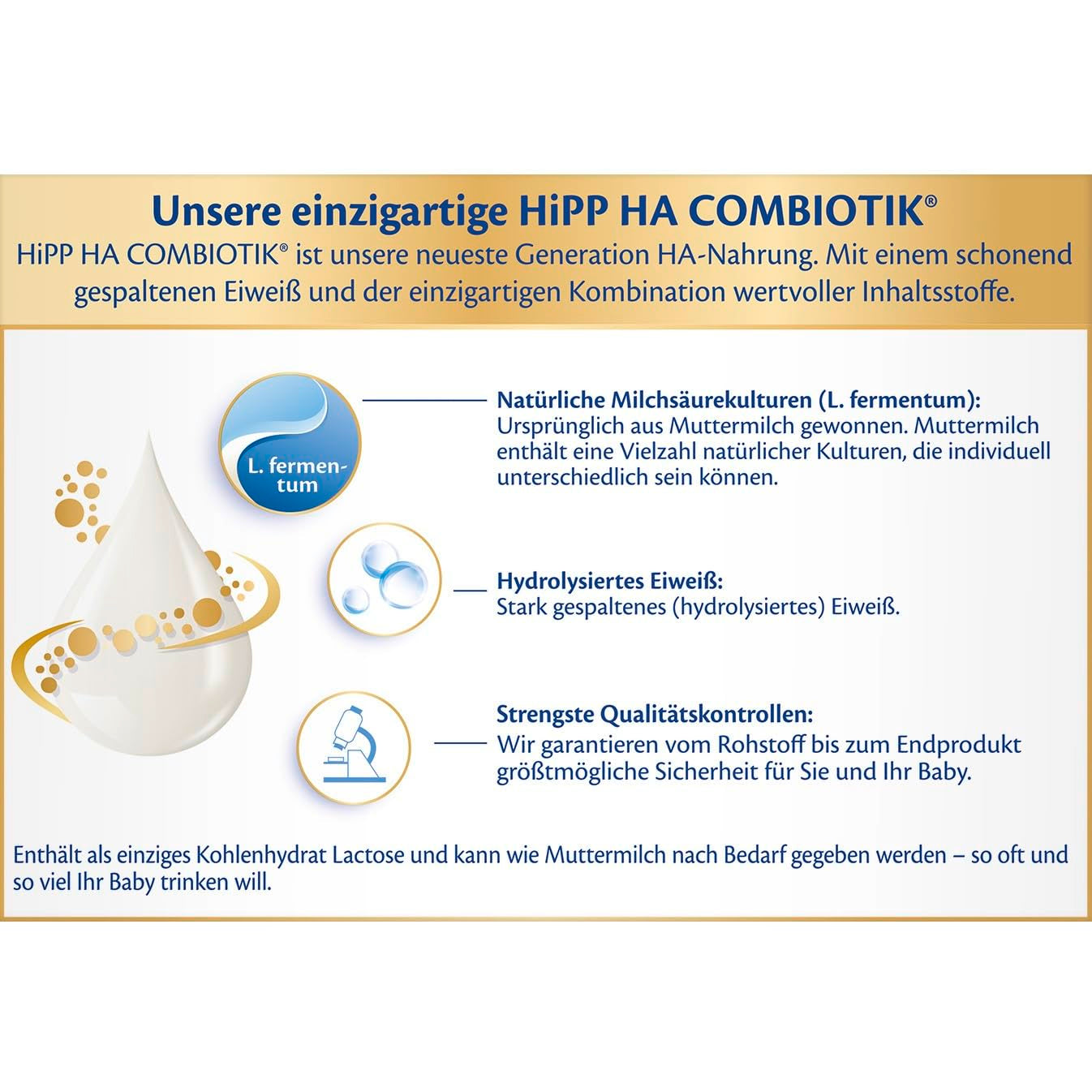 HiPP PRE HA Combiotik (4 x 600g), hydrolizowane mleko w proszku dla niemowląt od urodzenia, z naturalnymi kulturami kwasu mlekowego, dla wrażliwego układu odpornościowego
