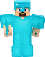 Heroes of Goo Jit Zu – rozszerzalna figurka Minecrafta – Steve z diamentową zbroją i mieczem, super rozciągliwy wypełniacz Goo z ukrytym wewnątrz diamentowym elementem, powiększa się do 3x rozmiaru Figurki Naty Shop Steve