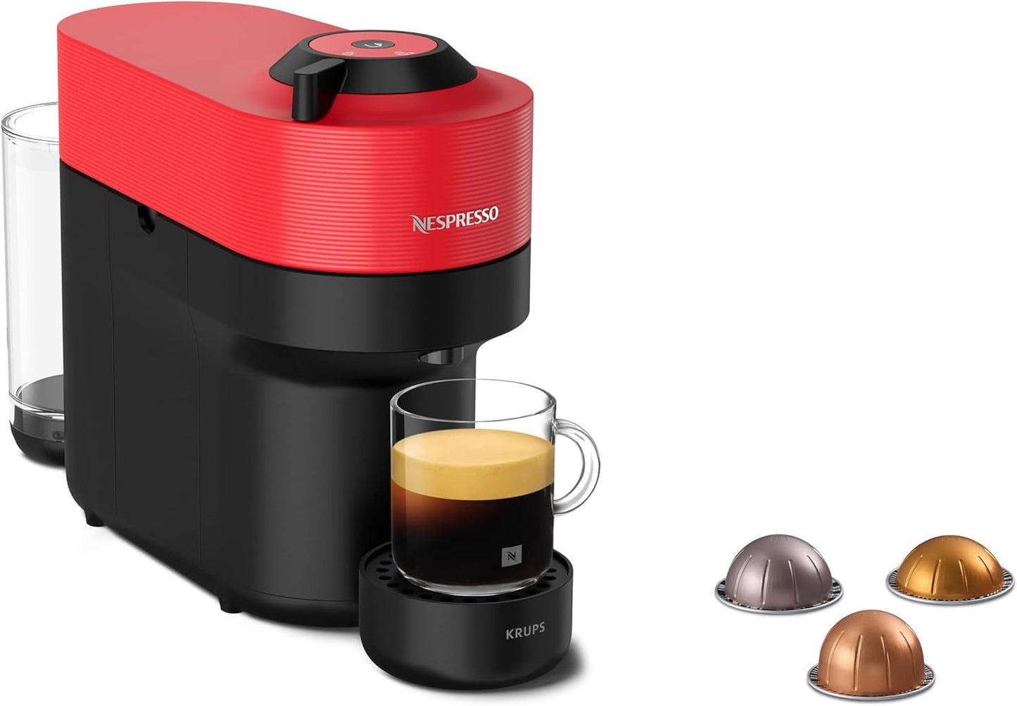 Ekspres do kawy z kapsułkami Nespresso Krups Vertuo Pop, pojemność: 560 ml, automatyczne rozpoznawanie kapsułek, system one-touch, 4 rozmiary filiżanek, skrócony czas podgrzewania, zrównoważony, Aqua Mint, XN9204