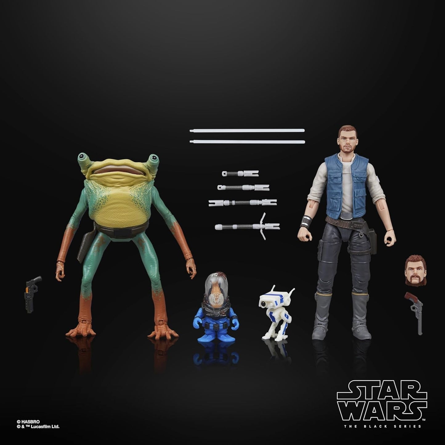 Star Wars Black Series Cal Kestis, Turgle i Skoova Stev, Star Wars Jedi: Survivor Kolekcjonerskie figurki akcji (skala 15 cm) Figurki Naty Shop