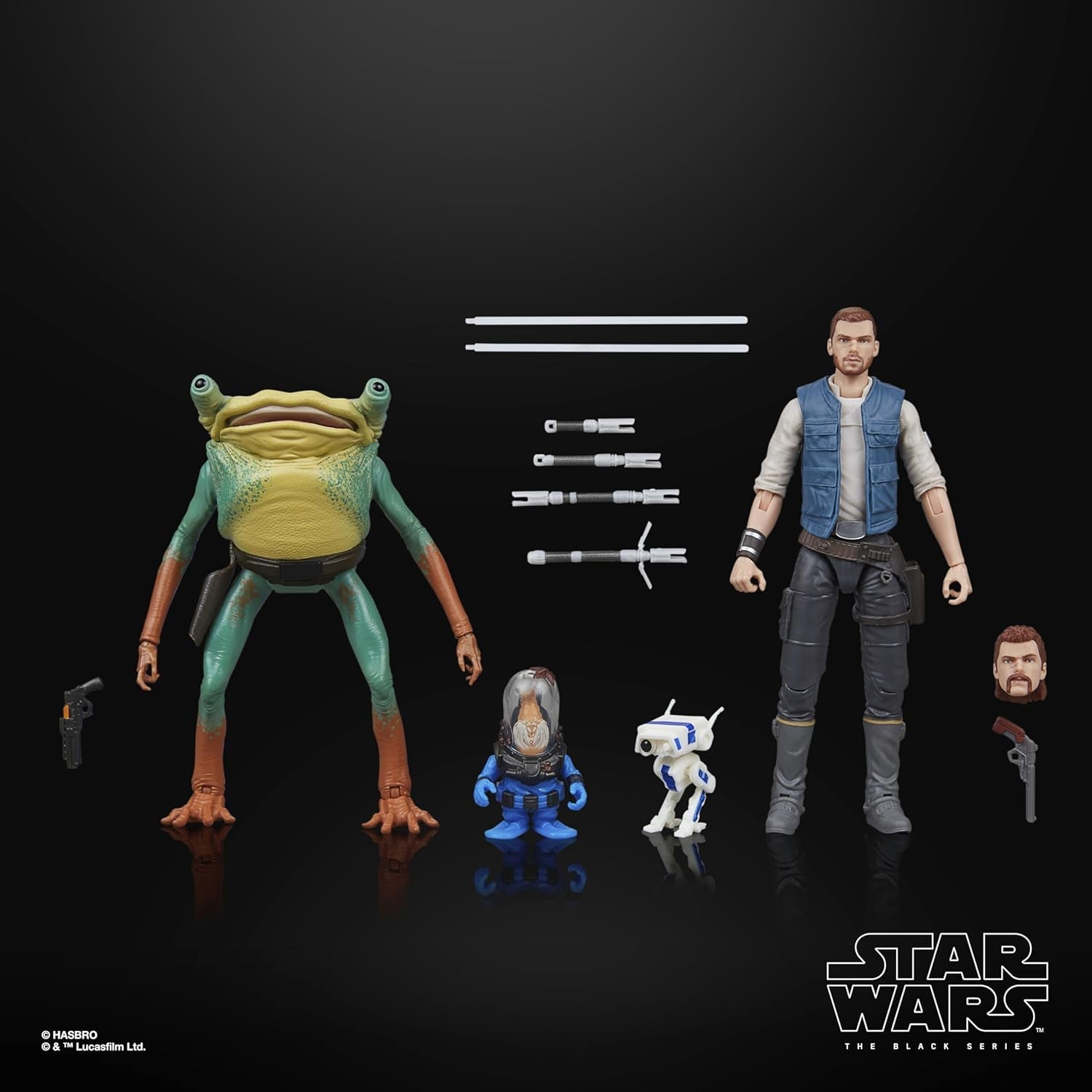 Star Wars Black Series Cal Kestis, Turgle i Skoova Stev, Star Wars Jedi: Survivor Kolekcjonerskie figurki akcji (skala 15 cm) Figurki Naty Shop
