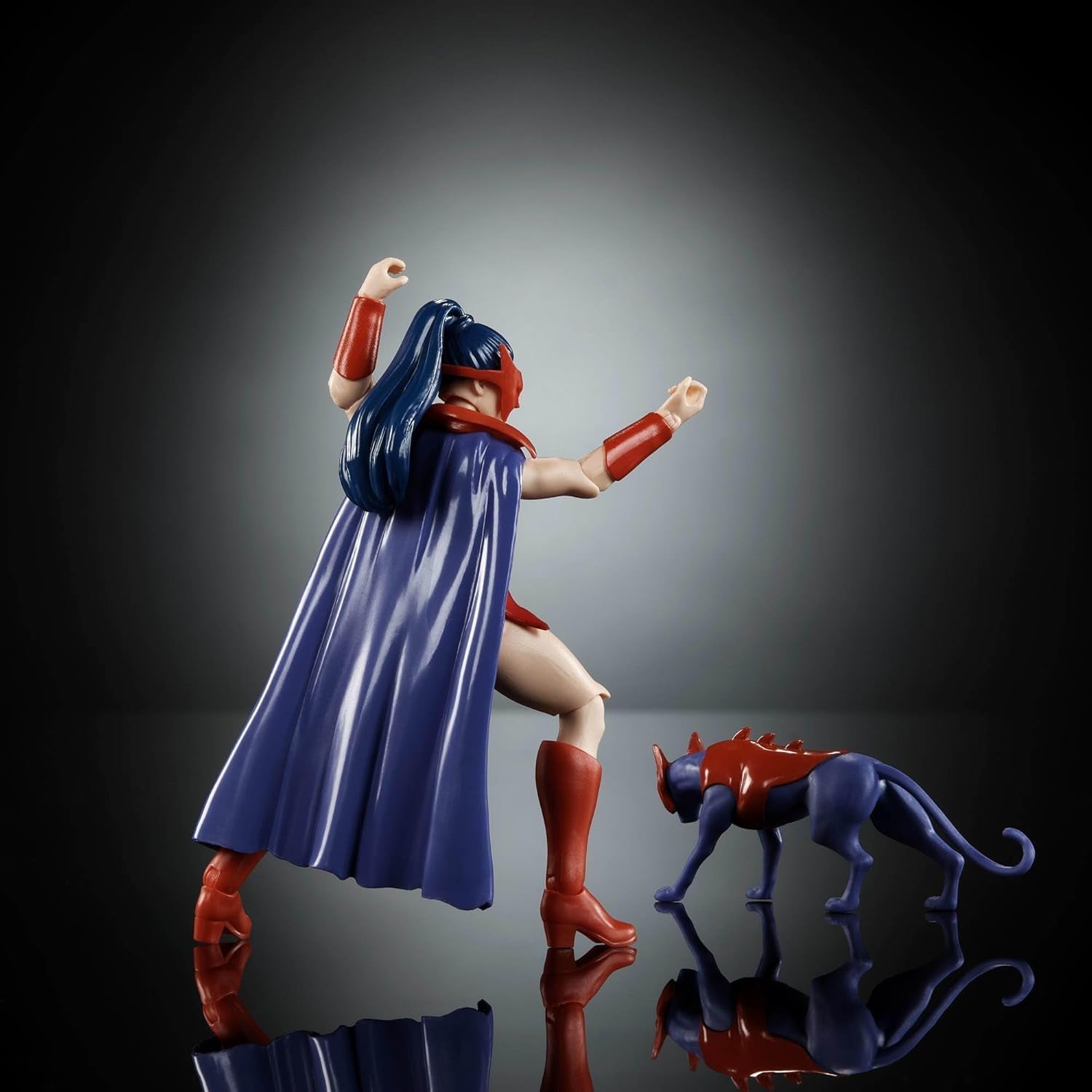 Figurka Catra Masters of the Universe Origins z kolekcji kreskówek, ok. Bohaterka serialu telewizyjnego o wysokości 14 cm, Księżniczka Mocy, z lat 80. Szczegółowy projekt i akcesoria dla kotów JBM84 Figurki Naty Shop