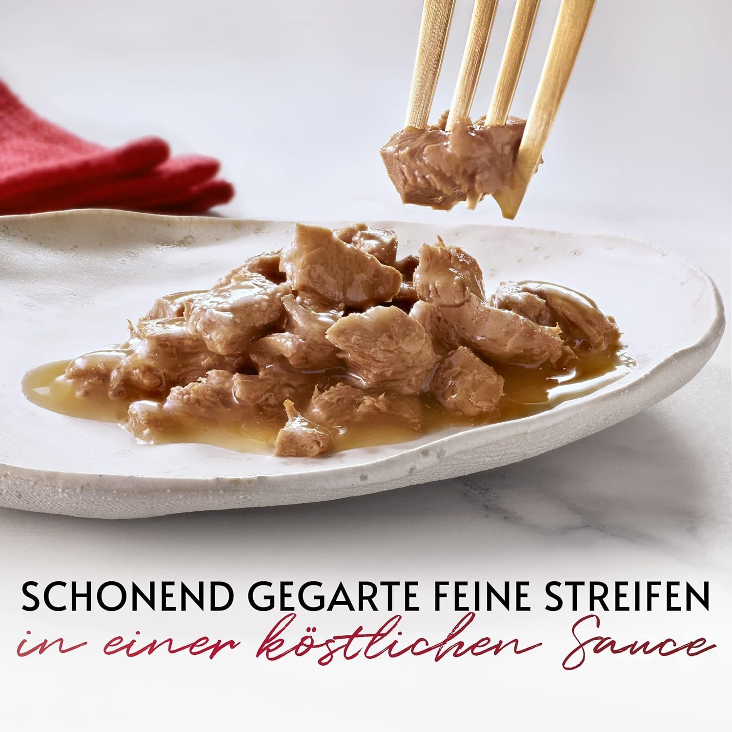 Gourmet Mon Petit Intensywna mokra karma dla kotów, odmiana dla drobiu, opakowanie 8 sztuk (8 x 6 saszetek po 50 g każda)
