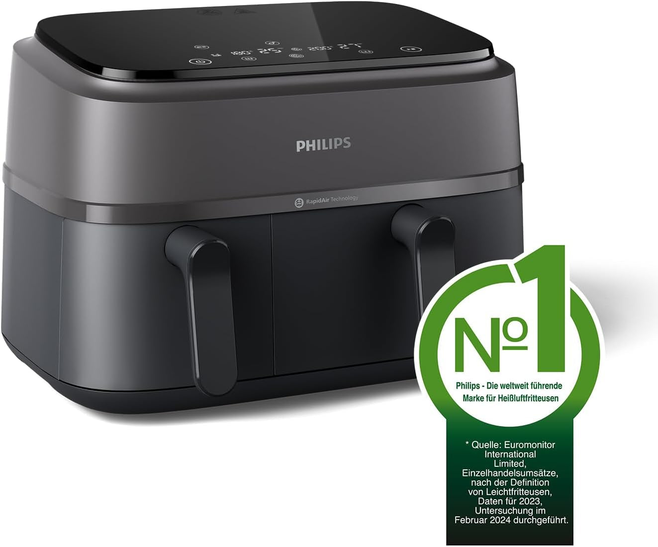 Philips Airfryer Dual Basket seria 3000, 9 l, 2 kosze, 2 dania gotowe w tym samym czasie, technologia Rapidair i gorące powietrze Urządzenia Naty Shop