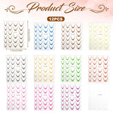 12 Stück French Tip Nagelsticker Selbstklebend Bunte French Nails Schablone Nagelaufkleber Naklejki do paznokci Nageldesign DIY Nägel Zubehör(12 Farben)