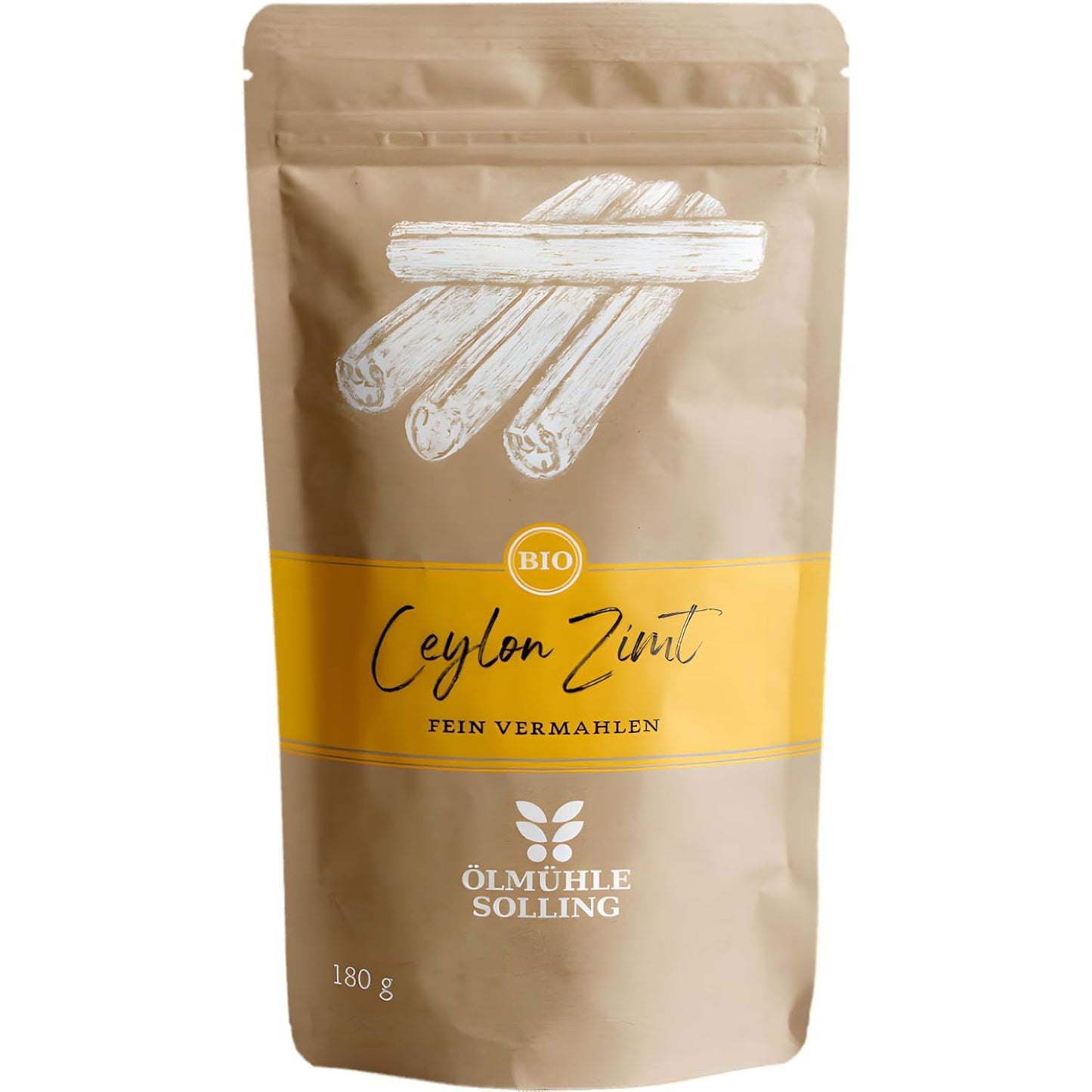 - BIO Ceylon Zimt | Ceylon Zimtpulver aus kontrolliert biologischem Anbau | Zimtpulver fein vermahlen aus ganzen Zimtstangen. Idealny do musli, Milchreis, Gebäck uvm. | Zawartość: 180 g