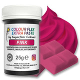 Barwnik spożywczy Sugarflair Colourflex Extra Pink Paste - Jadalny barwnik spożywczy do śmietany, czekolady, pasty cukrowej, lukru, kremówki, mieszanek do ciast, ciast i nie tylko - 25g