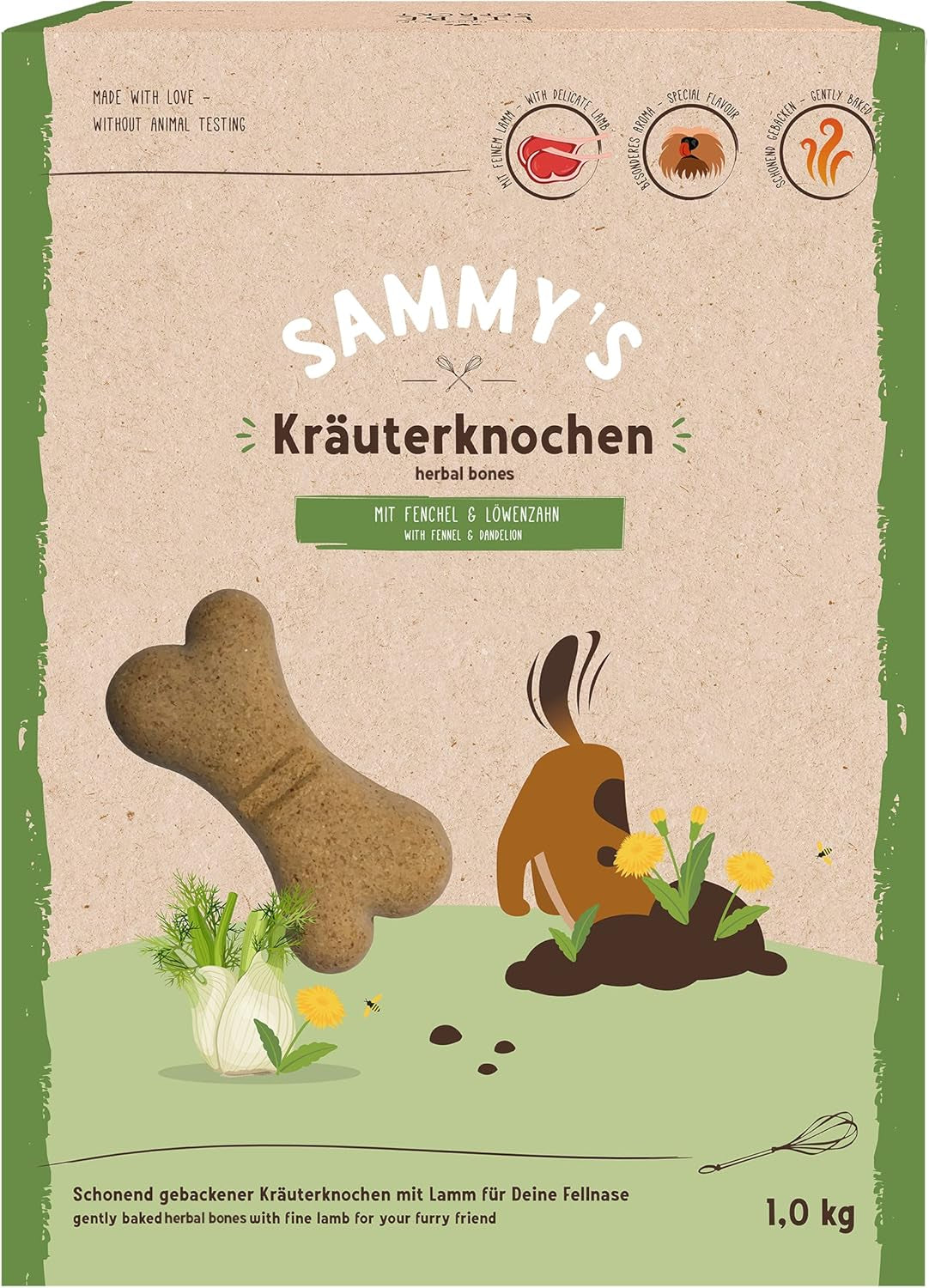 Monety musli Sammy'ego | Chrupiące pieczone przekąski dla psów | 5 monet zbożowych musli dla Twojego dużego futrzanego przyjaciela (30kg+) | 1 kg