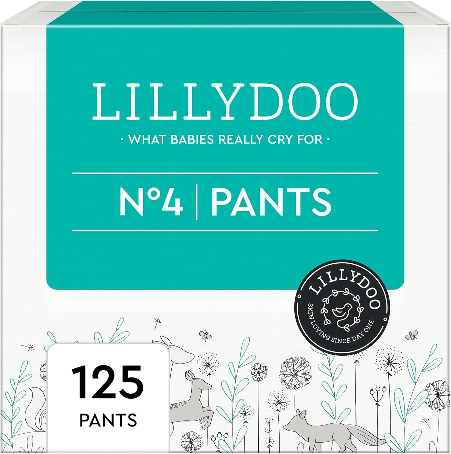 Spodnie LILLYDOO przyjazne dla skóry, rozmiar 5 (12-17 kg), opakowanie miesięczne (105 sztuk)
