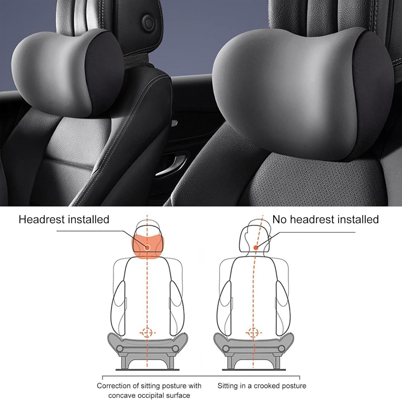 Poduszka pod szyję do samochodu Miękka poduszka do zagłówka samochodu Poduszka pod szyję do samochodu Poduszka pod szyję do samochodu Poduszka pod szyję Poduszka akcesoriów Bawełna pamięciowa Akcesoria samochodowe Poduszka zagłówka Poduszka zagłówka (czarna) Poduszki ortopedyczne szyjki macicy Naty Shop