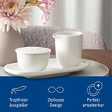 Villeroy & Boch - Kubek na mleko Afina 170 ml, biały, można myć w zmywarce, można używać w kuchence mikrofalowej, karafka na mleko, akcesoria do kawy, dzbanek ceramiczny, spodek, zastawa stołowa, porcelana Premium