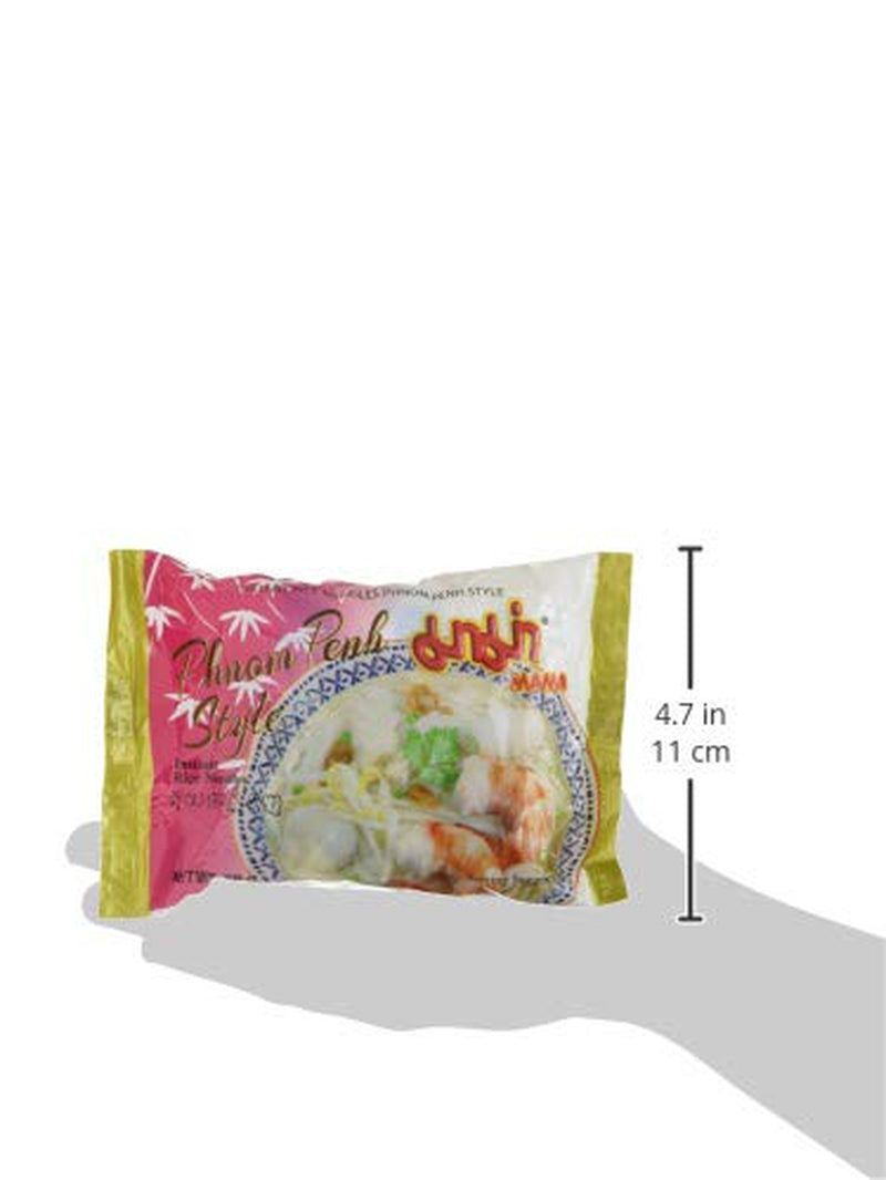 MAMA Phnom Phenh Instant Rice Noodles – Oriental Style Instant Rice Noodles – Autentyczna kuchnia tajska – 12 x 70 g