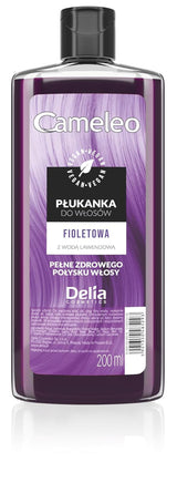 Cameleo - Różowy tonik do włosów z wodą różaną Bez żółtego odcienia Półtrwała koloryzacja włosów - Do włosów blond i siwych - Koloryzacja i pielęgnacja - Bez parabenów | 200 ml Farba do włosów Naty Shop Nowa wersja - Fioletowy 200 Ml (1 opakowanie)