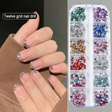 2000 sztuk Bunte Strasssteine ​​Nägel Glitzersteine ​​Nail Charms Nailart Edelsteine ​​Nagel Steine ​​Glitzer Steine ​​Nagel Charms Nägel Zubehör Kristalle Diamant Nageldesign Strass Nail Art Cyrkonie Klejnoty do paznokci