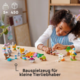 LEGO Classic Kreatywne zwierzęta, pudełko z kolorowymi klockami, klocki do zbudowania figurek zwierząt, takich jak pies, kot, królik, chomik i ptak, zabawka konstrukcyjna dla chłopców i dziewcząt od 5 lat 11034 Zestawy do budowania Besuche den LEGO-Store