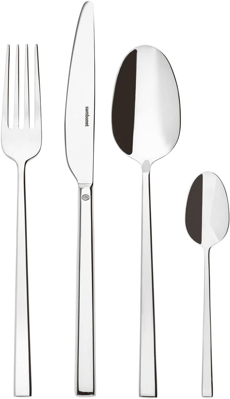 Sambonet 52562-N2 Rock ze stali nierdzewnej - Zestaw sztućców monoblok ze stali nierdzewnej 18/10 Kitchen Naty Shop Set 6 osób - 24 sztuki