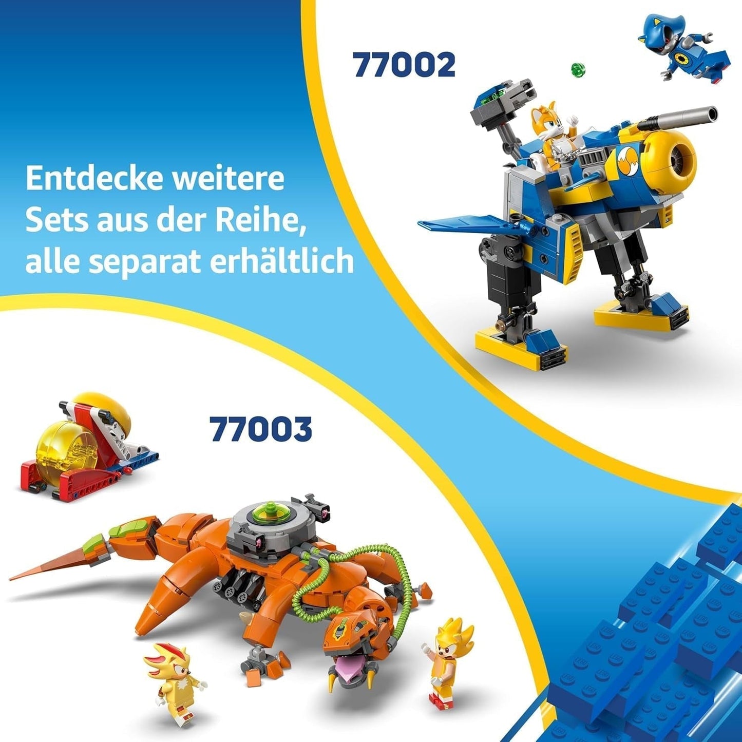 LEGO Sonic the Hedgehog Sonics Pojedynek przy ognisku Zabawka dla dzieci i fanów gier wideo Zestaw do budowania dla chłopców i dziewcząt Zestaw przygodowy dla 7-latków Kolekcjonerski 77001 Zestawy do budowania Beuche den LEGO-Store