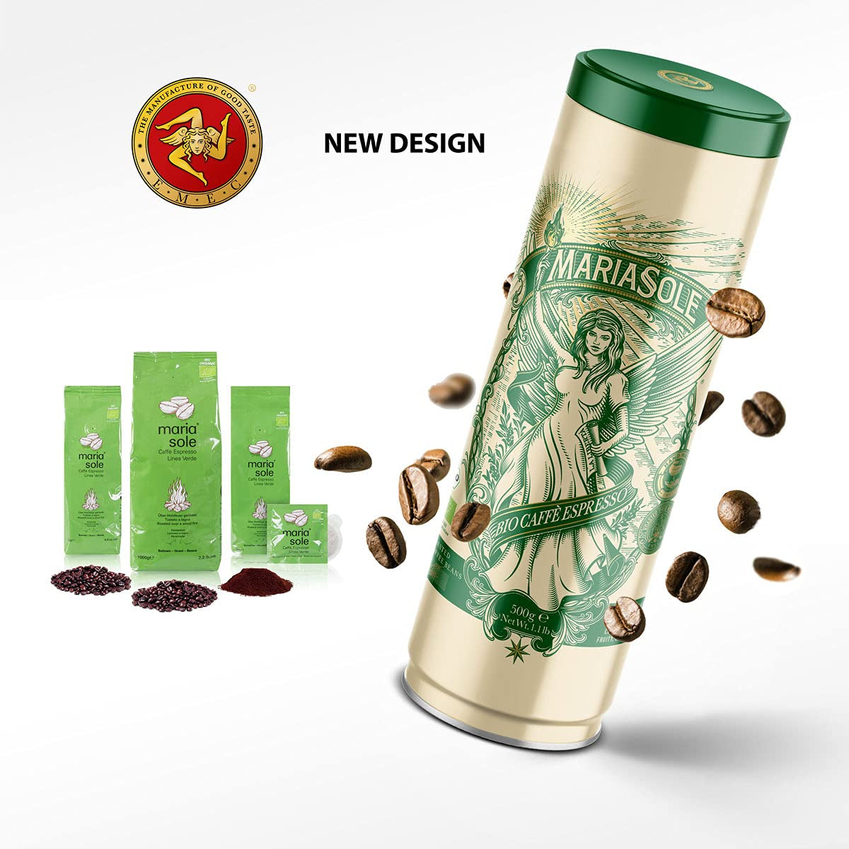 Organiczna kawa espresso, saszetki 250 g - tradycyjna wypalana na opalaniu drewnem, rzemieślnicza - najwyższej jakości organiczne ziarna kawy do automatycznych ekspresów do kawy i kolby