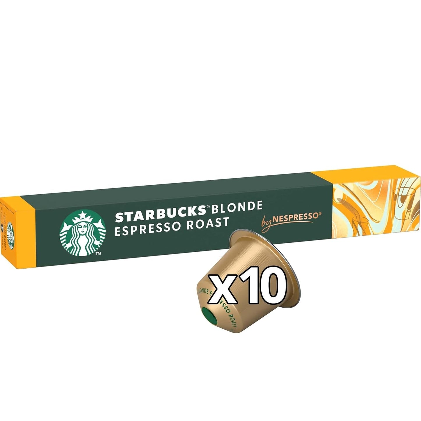 STARBUCKS Blonde Espresso Roast marki Nespresso, Helle Röstung, Kaffeekapseln 10 x 10 (100 Kapseln)