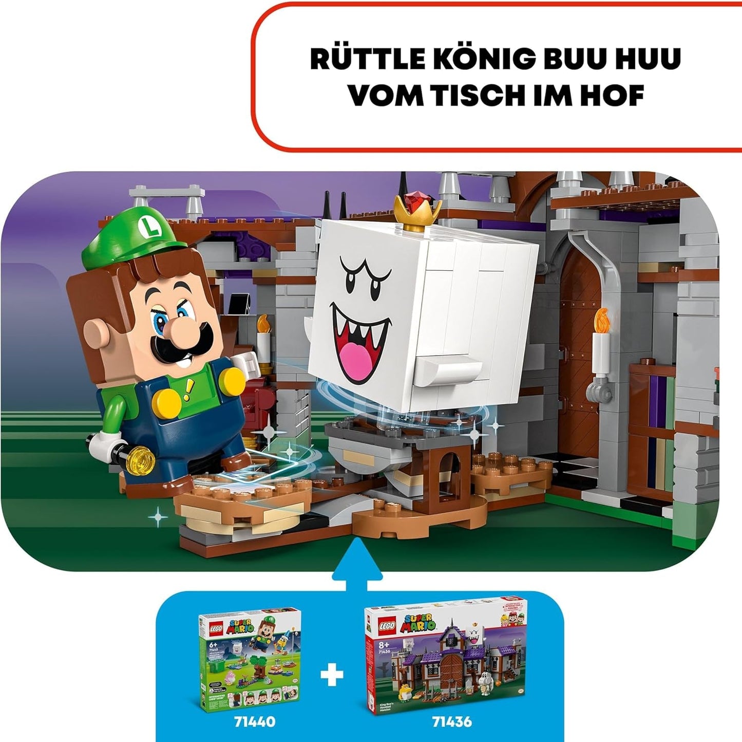 LEGO Super Mario King Nawiedzony dom Buu Huu Nawiedzony dom dla dzieci Zestaw kolekcjonerski Nintendo z małym Yoshi Prezent dla chłopców, dziewcząt i graczy w wieku od 8 lat 71436 Zestawy do budowania Besuche w sklepie LEGO