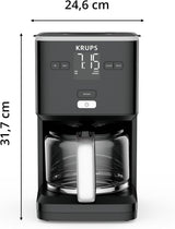 Ekspres do kawy Krups Smart'n Light z timerem, na 1,25 litra kawy filtrowanej, funkcja utrzymywania ciepła, automatyczne wyłączanie, czarny, KM600810
