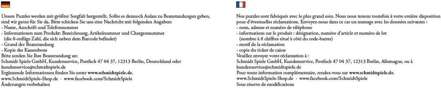 Schmidt Spiele Puzzle 59475 - Thomas Kinkade, Disney Piękna i Bestia, układanka 1000 elementów [Wyłącznie na Amazon] Puzzle Naty Shop