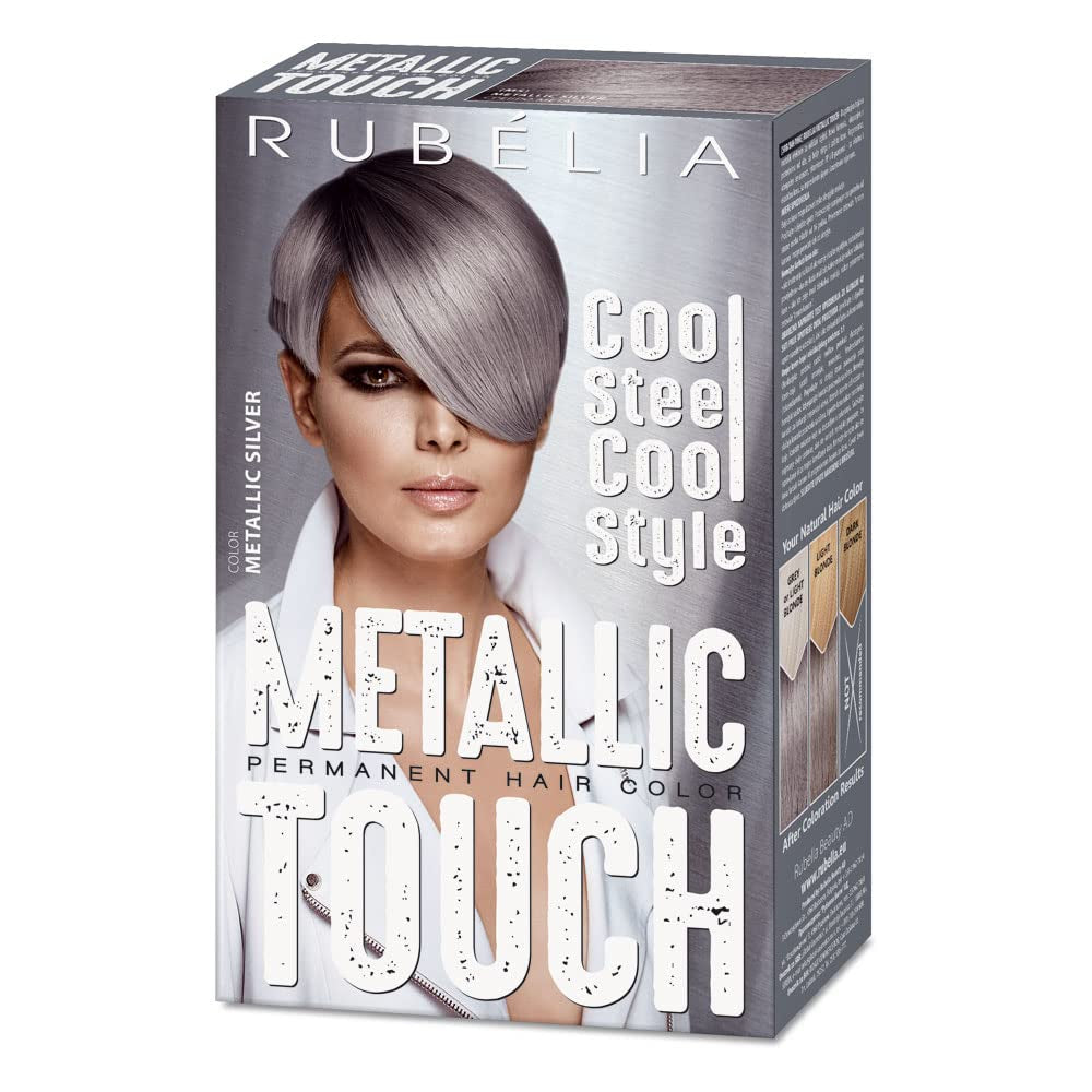 Trwała farba do włosów Metallic Touch - Metaliczne srebro, 1 opakowanie - 115ml Naty Shop Farba do włosów Domyślny tytuł