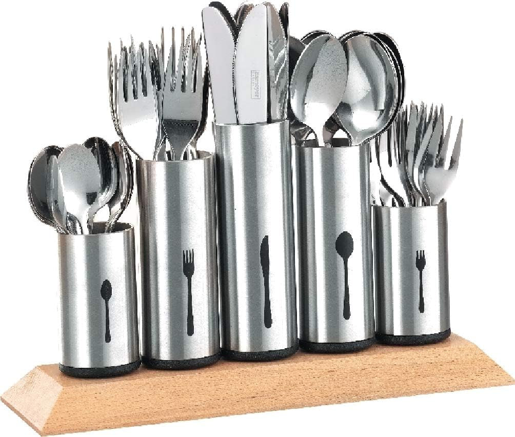 Uchwyt na sztućce ze stali nierdzewnej, 1 opakowanie, srebrny Naty Shop Kitchen