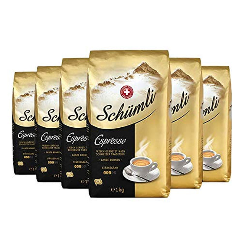 Kawa ziarnista Schümli Espresso 1kg, opakowanie 6 sztuk (6 x 1000g)