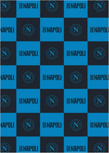 SSC Napoli, miękki koc z logo, ciepły koc na sofę i łóżko, rozmiar 150 X 210 cm, miękki w dotyku, jasnoniebieski, produkt oficjalny Hermet Łóżka i Koce Jasnoniebieski 150X210