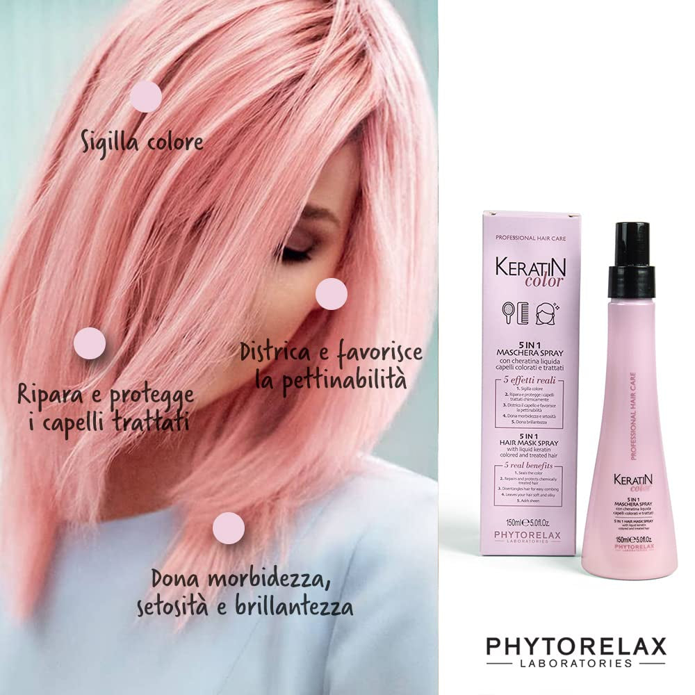 Phytorelax 5w1 maska do włosów w sprayu - 1 ml - Bez silikonu, bez parabenów - Nawilżenie - Włosy suche, kręcone Naty Shop maska do włosów