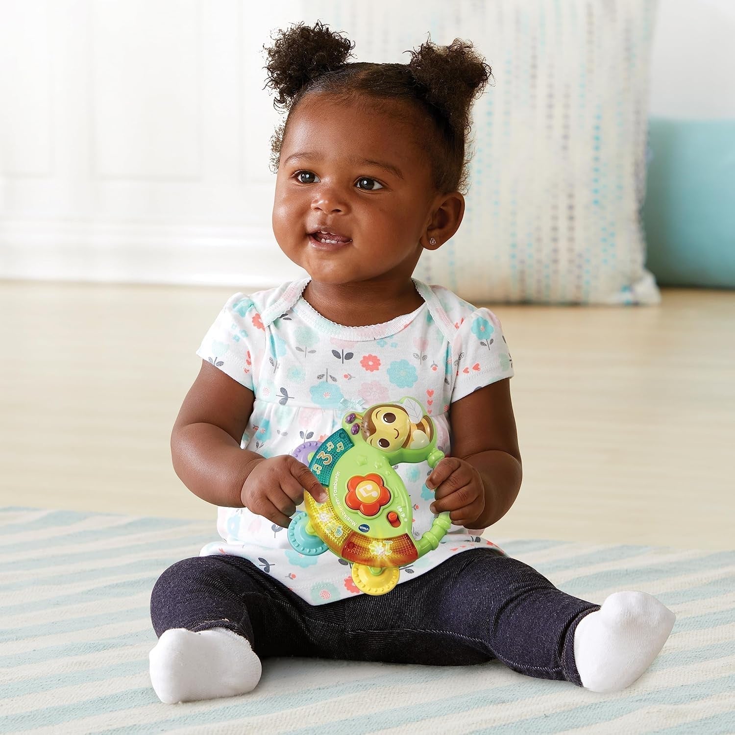Tamburyn Vtech Baby Musical Bee - Zabawka muzyczna z cyframi, zabawnymi dźwiękami, zdaniami i piosenkami - Dla dzieci w wieku 3-36 miesięcy Baby Toys Naty Shop