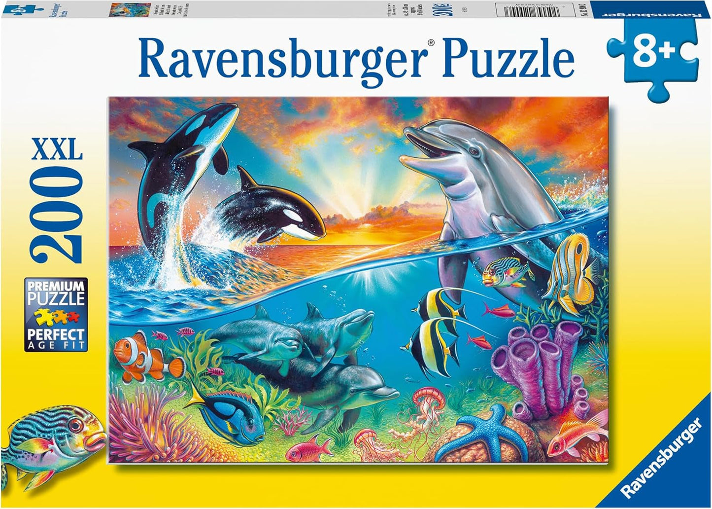 Puzzle Ravensburger dla dzieci - 12900 Mieszkańcy oceanu - Podwodne puzzle dla dzieci w wieku 8+ zawierające 200 elementów w formacie XXL Puzzle Naty Shop Tytuł domyślny