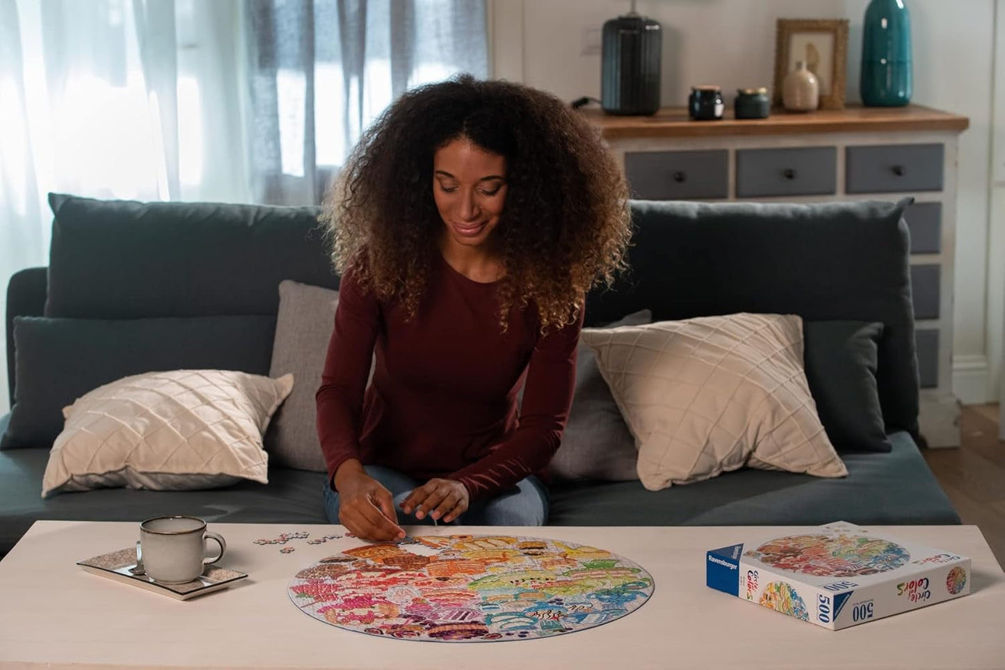 Ravensburger Puzzle 17172 Koło kolorów - Zwierzęta 500 elementów Puzzle Naty Shop