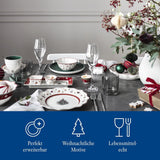 Villeroy & Boch — zestaw do sosów Toy's Delight, 4 szt., półmisek z miseczkami, zestaw misek na bożonarodzeniowy sos, dekoracja stołu z zabawkami, taca do serwowania, miski, świąteczna zastawa stołowa, porcelana Premium