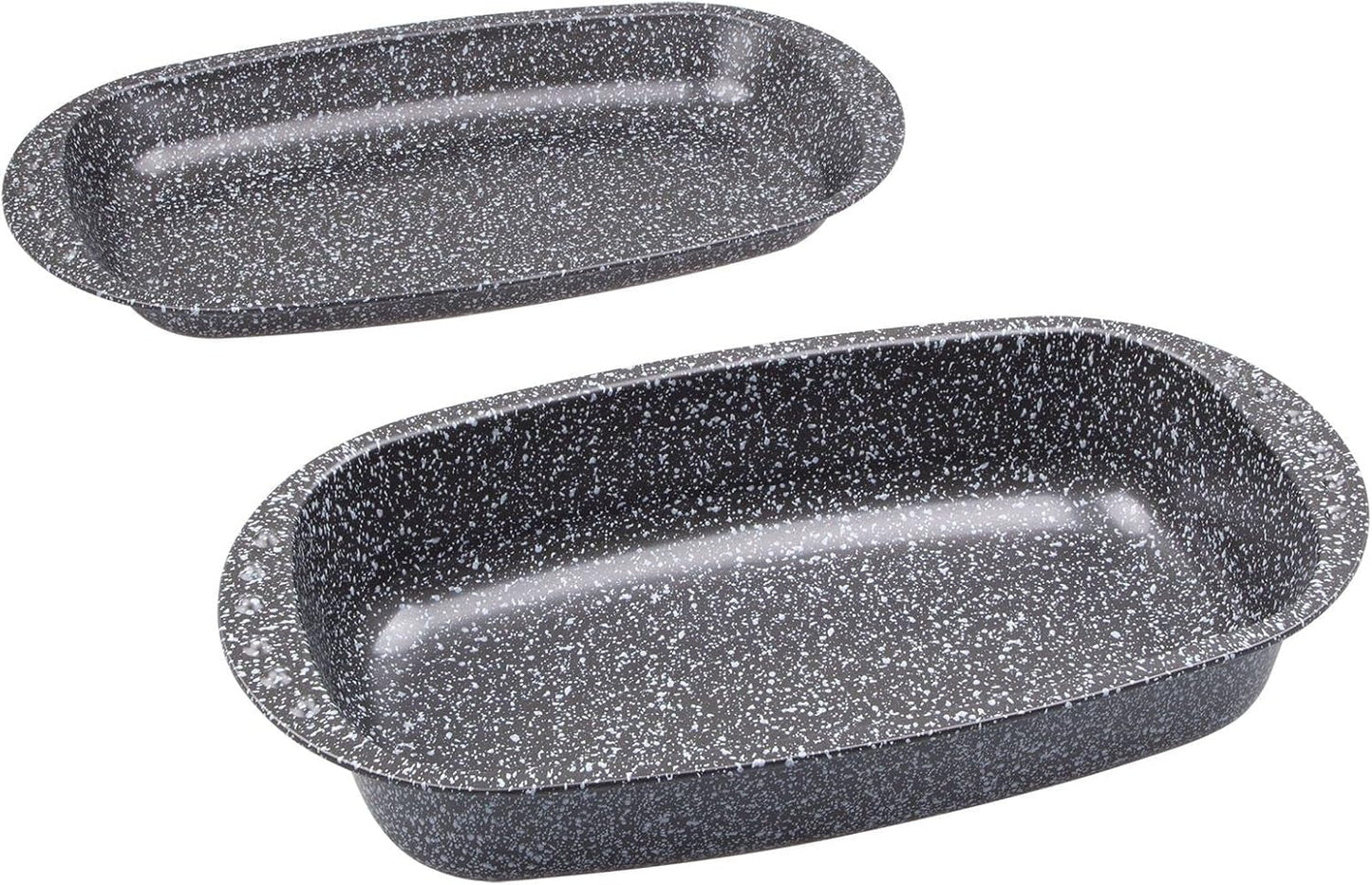 C|H|G Brotback- Und Bratenform Mit Deckel "Granito", Skandia Xtreme Plus: 4-Fach Antihaftbeschichtung in Granitoptik, 37 X 20 X 7 Cm, Made in Germany Formy i blachy do pieczenia Naty Shop