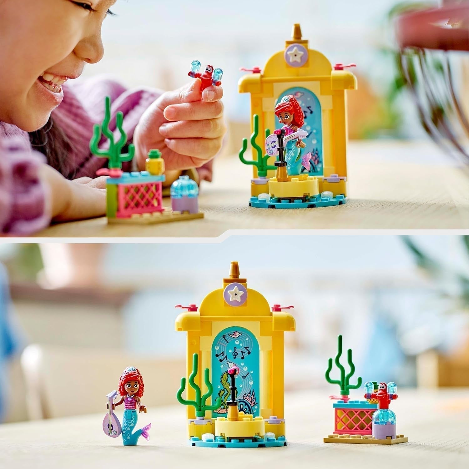 LEGO® Disney Zabawka do budowania sceny muzycznej księżniczki Arielle z 2 figurkami, pomysł na prezent dla dziewcząt i chłopców od 4 lat i fanów seriali telewizyjnych, zabawka dla dzieci 43235 Zestawy do budowania Beuche den LEGO-Store