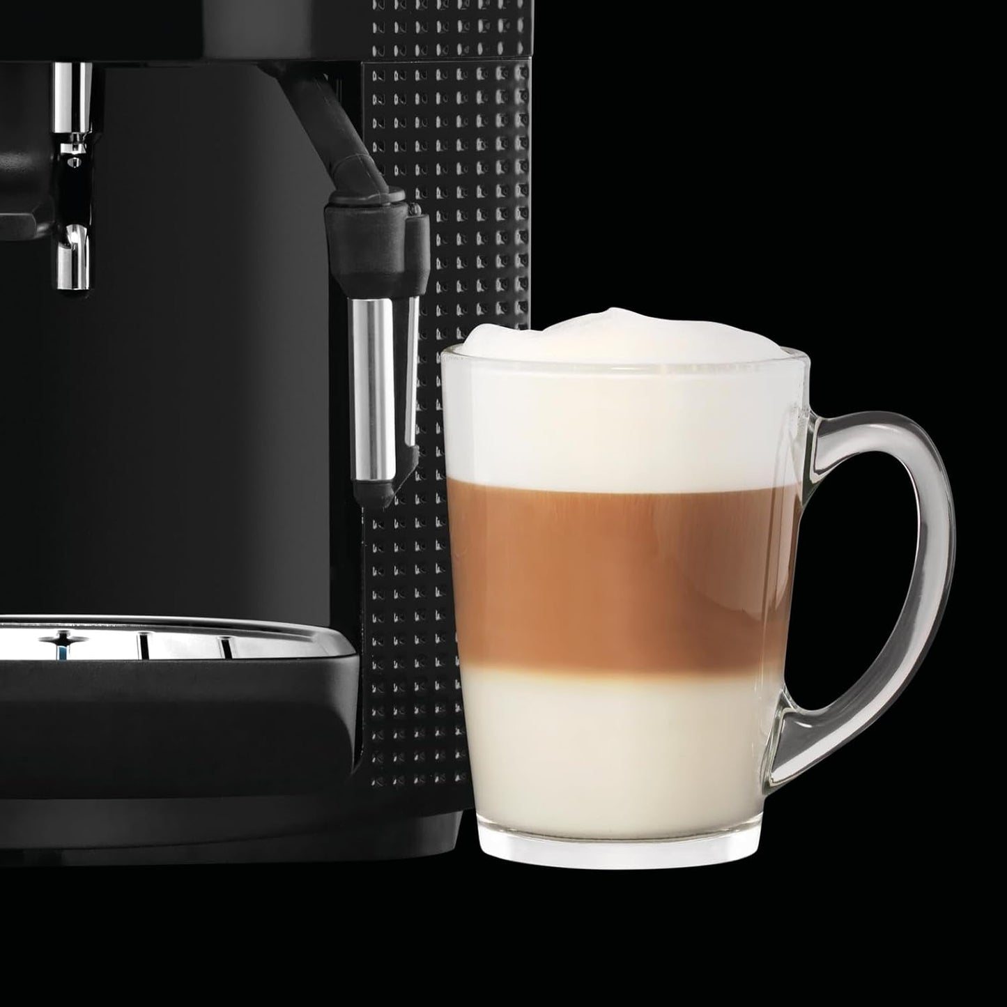 Ekspres do espresso Krups Roma EA81M8 1,7 l, 3 ustawienia temperatury, 3 tekstury kawy mielonej, czarny