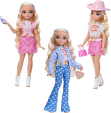 Zestaw Barbie Dream Besties Festival z lalką Barbie Malibu z długimi blond włosami do stylizacji oraz ponad 10 zdejmowanymi ubraniami i akcesoriami, JGH87